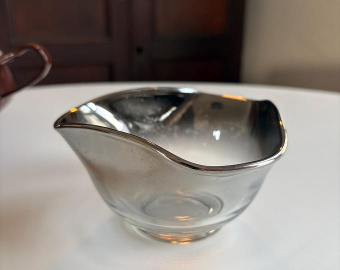 1960s Dorothy Thorpe Mercury Glass Candy Dish