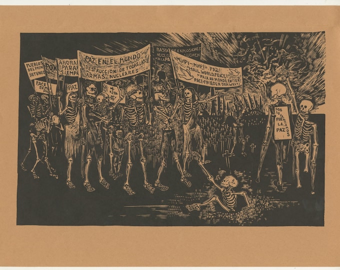 The Peace: Skeletons Parade 1959 Lithograph by Norberto Onofrio