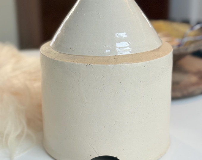 Primitive Chicken Feeder, Slow Feeder for Chicken or Quail, circa 1900s