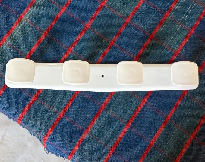 1960s Space Age White Plastic Coat Hanger