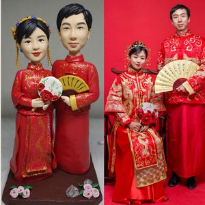 Custom Figurine, Custom Sculpture, Custom Wedding Cake Topper, Bride and Groom Cake Topper