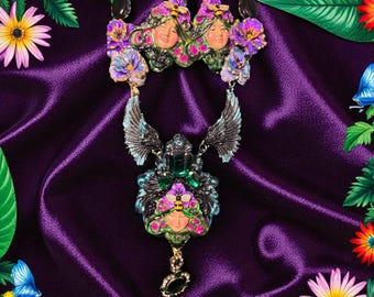 Handmade Renaissance Necklace and Earrings Set