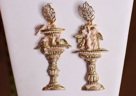 Baroque Rococo Fountain Column Roman Cherubs Irregular Tall - Etsy