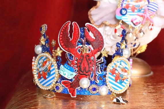 Baroque Applique Lobster Sea Gul Nautical Embellished  display picture 2