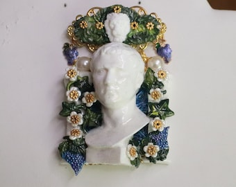 Brooch Julius Caesar Columns Grapes  Unique