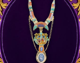 Egyptian Revival Pharaoh Huge Necklace