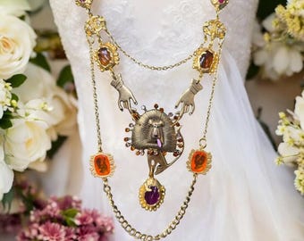 Medieval Unisex Lion Huge Lions Necklace