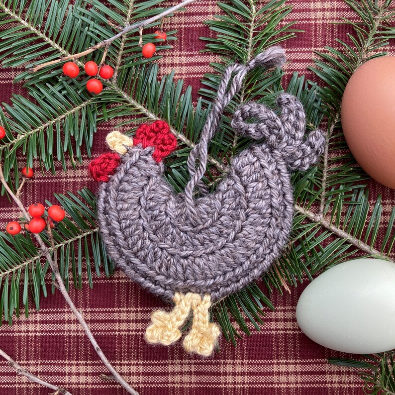 Chicken Ornament 8 Colors Etsy