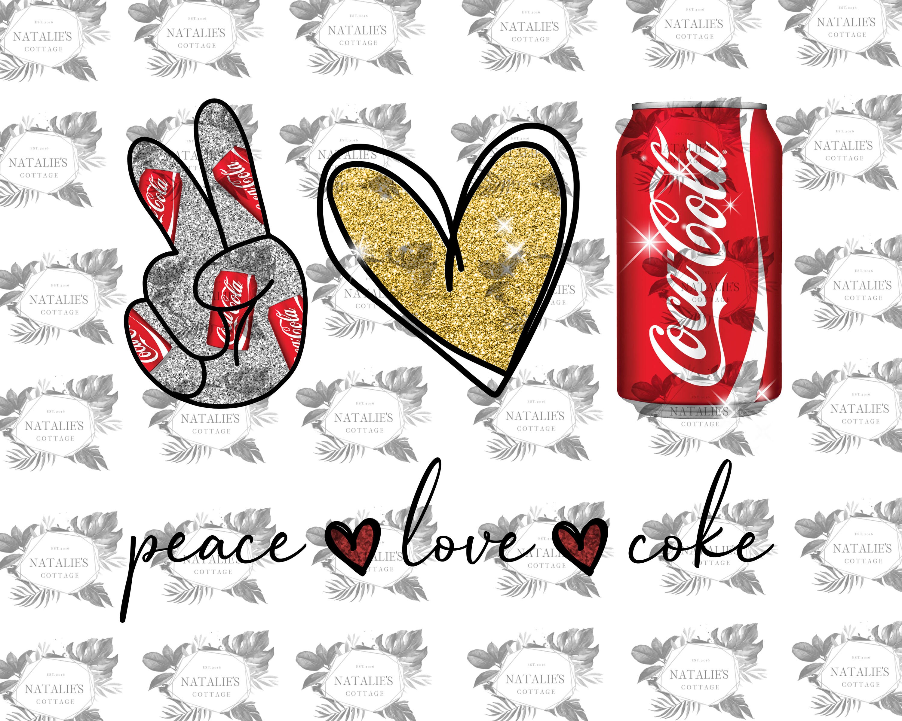 Peace coke PNG peace love sublimation designs peace love | Etsy