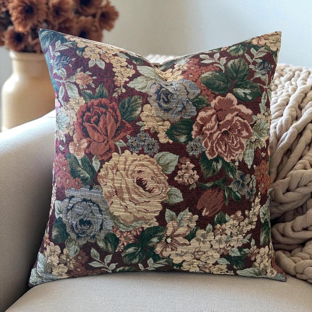 Vintage Floral Throw Pillows