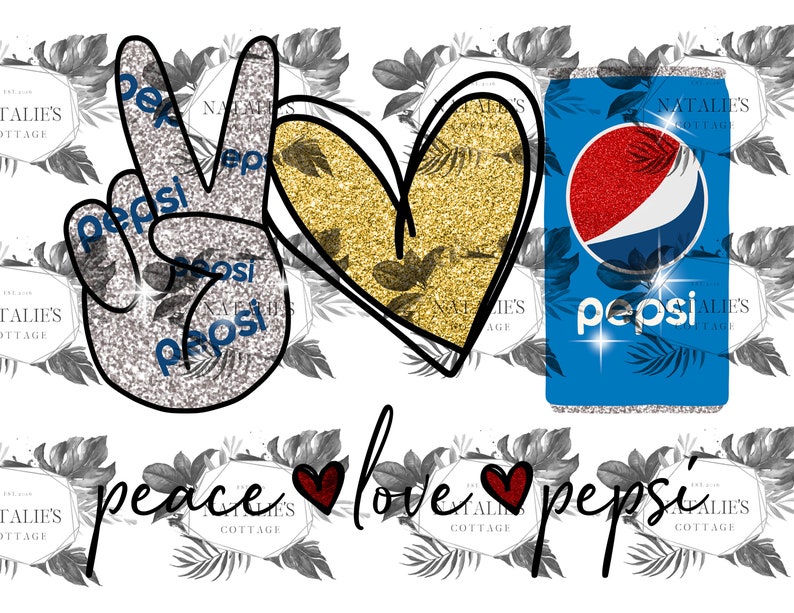 Peace love pepsi PNG peace love sublimation designs peace | Etsy