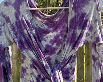 tie dye shirt, ladies size small, purple