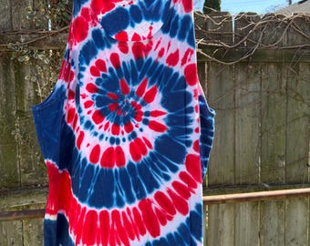 tie dye tank, spiral, unisex size extra large, tank top