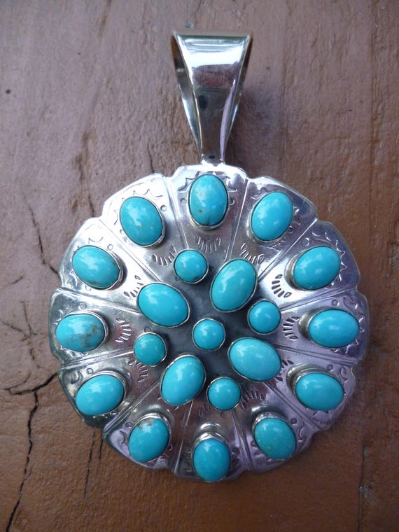 Southwestern Style Turquiose and Sterling Silver P