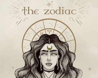 The Zodiac 2021-illustraties en korte verhalen Zine