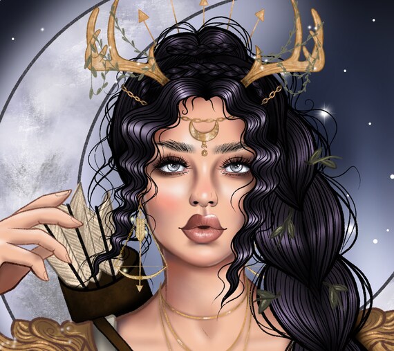 Greek Goddess Artemis Art Print