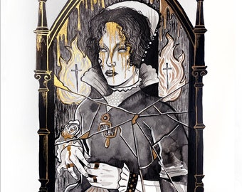 Bloody Mary - Inktober Art Print - Etsy