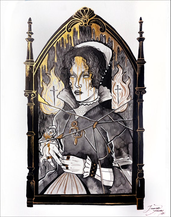 Bloody Mary - Inktober Art Print - Etsy