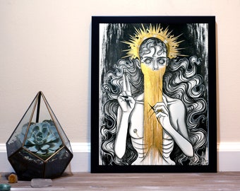 Crooked - Inktober Art Print
