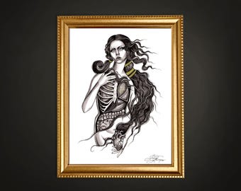 Anatomical Venus | Birth of Venus - Inktober Art Print