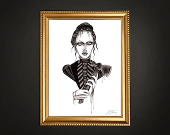 Lizzie Borden - Inktober Art Print