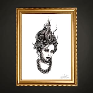 Agnes of Glasgow - Inktober Art Print