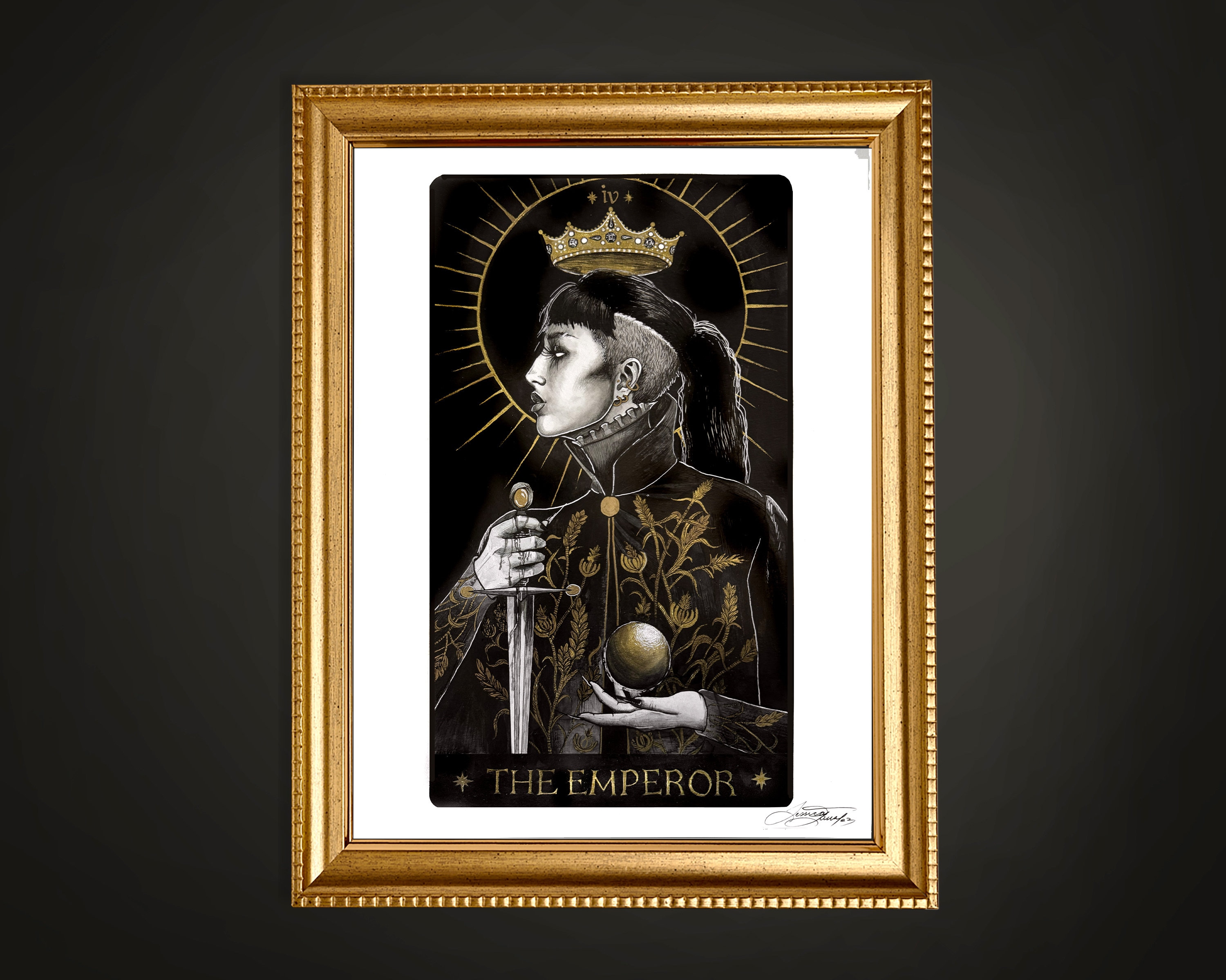 The Emperor - Tarot Card Art Print - Etsy