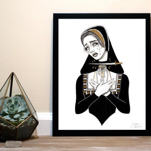 Anne Boleyn - Inktober Art Print