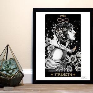 Strength - Tarot Card Art Print