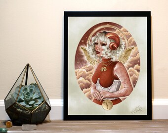 Aries Portrait - Zodiac Art Print