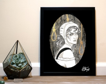 Half-Hanged Mary - Inktober Art Print
