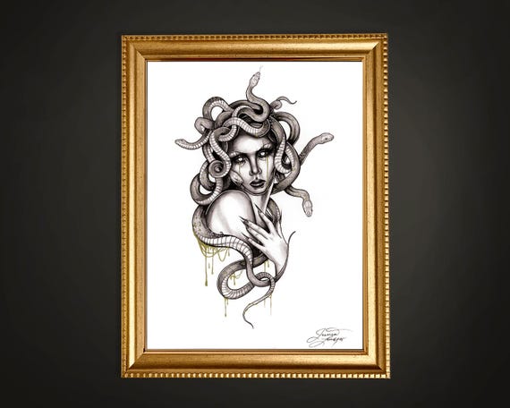 Medusa | Greek Mythology - Inktober Art Print