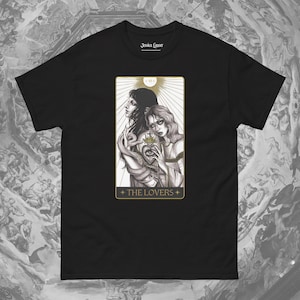 Camiseta unisex de la carta del Tarot de los Enamorados