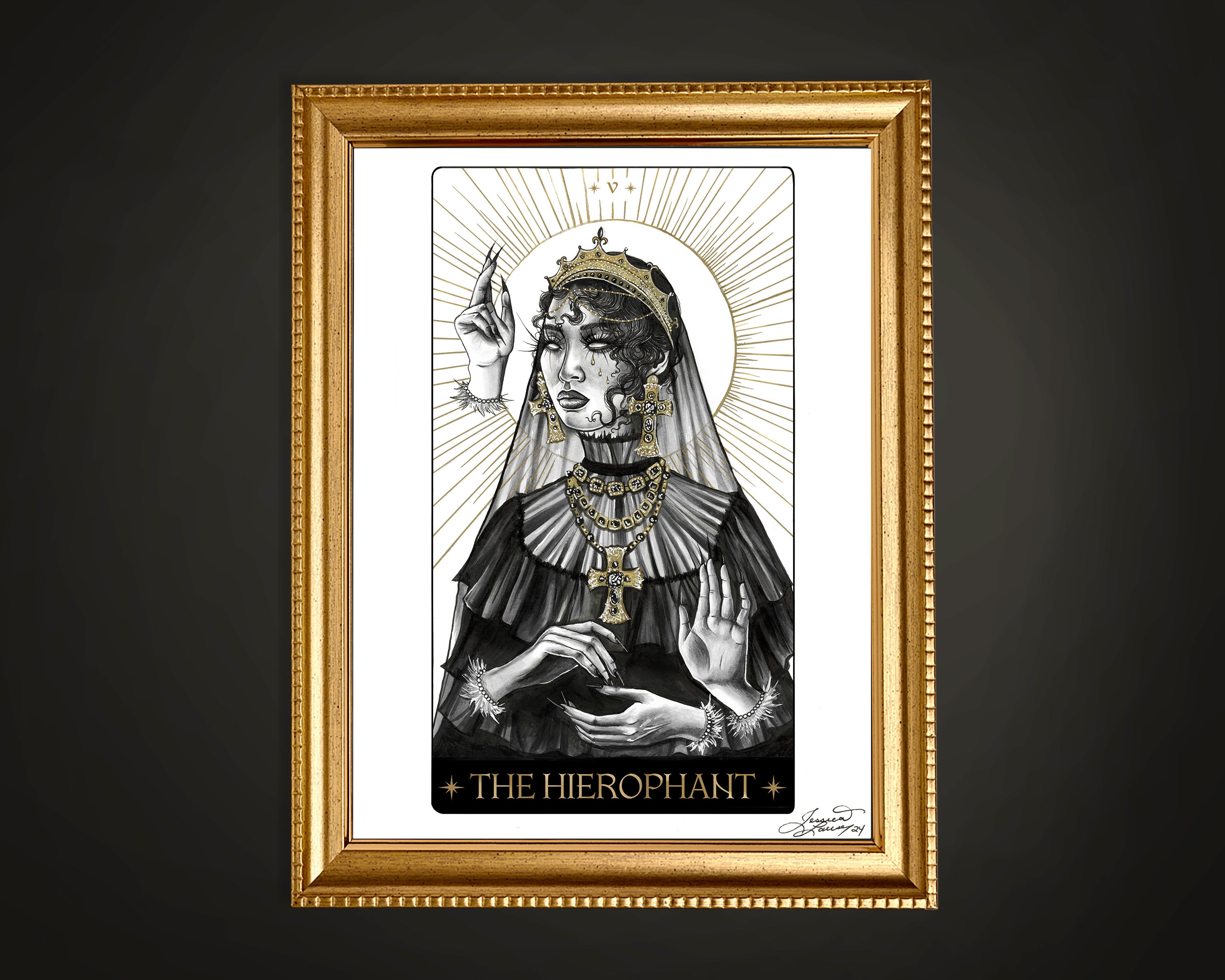 The Hierophant - Tarot Card Art Print - Etsy