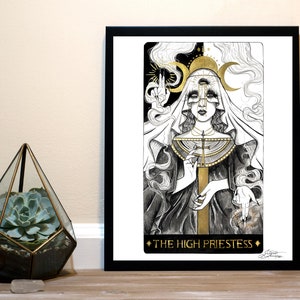 The High Priestess - Tarot Card Art Print