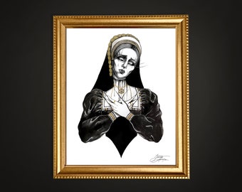 Catherine Howard - Inktober Art Print