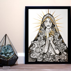 Weeping - Original Pen & Ink Inktober Illustration Artwork