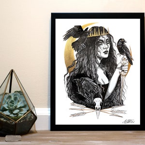 Badb Catha - Inktober Art Print