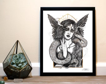 Lilith - Inktober Art Print