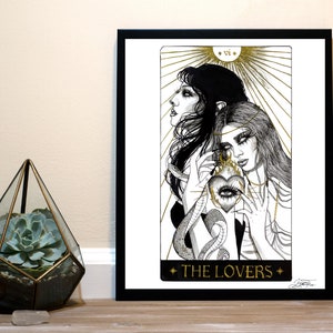 The Lovers - Tarot Card Art Print