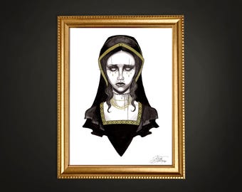 Lady Jane Grey - Inktober Art Print