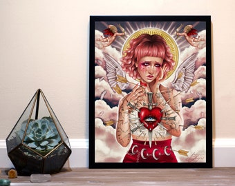 Lovelorn - Valentine&#39;s Day Digital Art Print Wall Decor