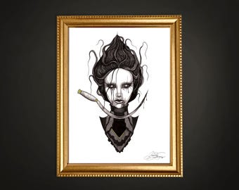 Zosia | Polish Vampire - Inktober Art Print