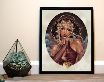 Portret Skorpiona - wydruk artystyczny zodiaku