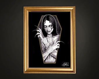 Casket Girls di NOLA - Stampa artistica Inktober