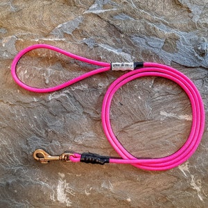 Correa de perro Paracord rosa fuerte (perro pequeño)