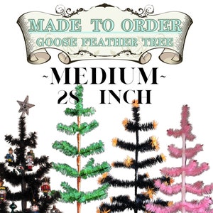 MADE TO ORDER~ Medium 28&quot;~ Goose Feather Tree, You Pick Colors and Stand