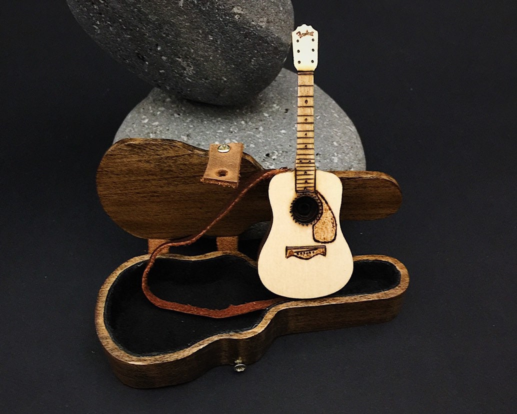 Acoustic guitar 3 Guitar pick holder Valentines gift for