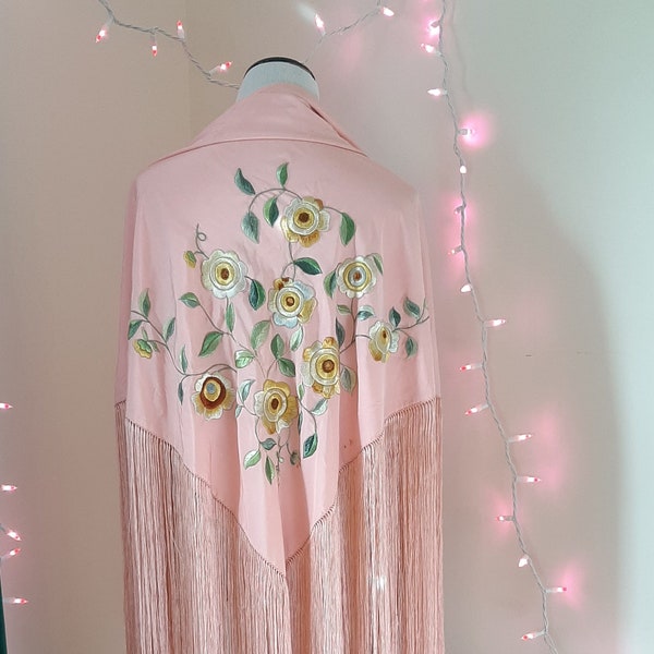 fringed piano shawl