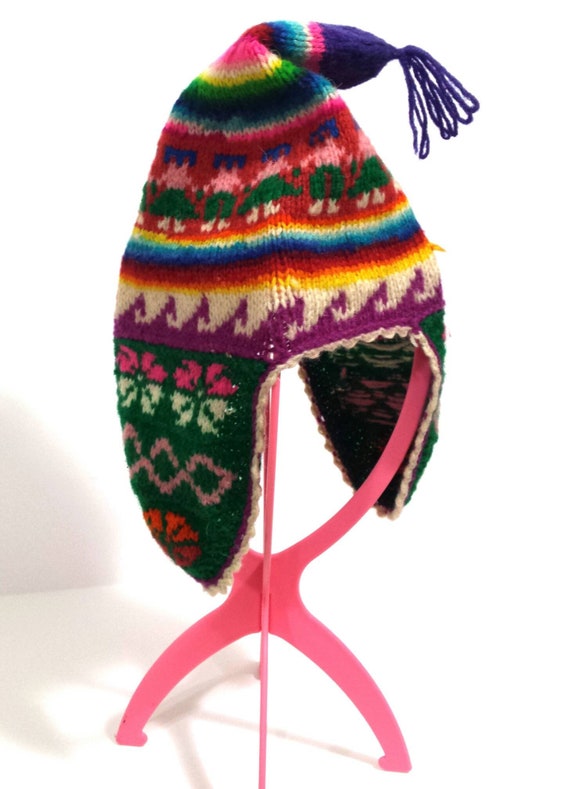 wooly hat with ear flaps